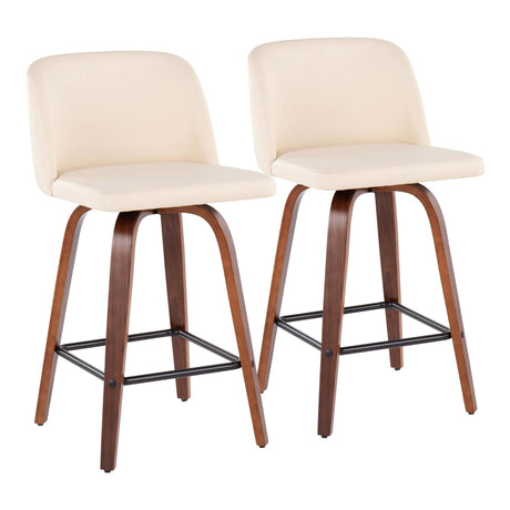 Toriano - Counter Stool With Square Footrest Set