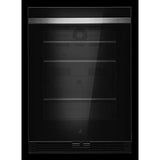 24" Noir Under Counter Glass Door Refrigerator, Right Swing