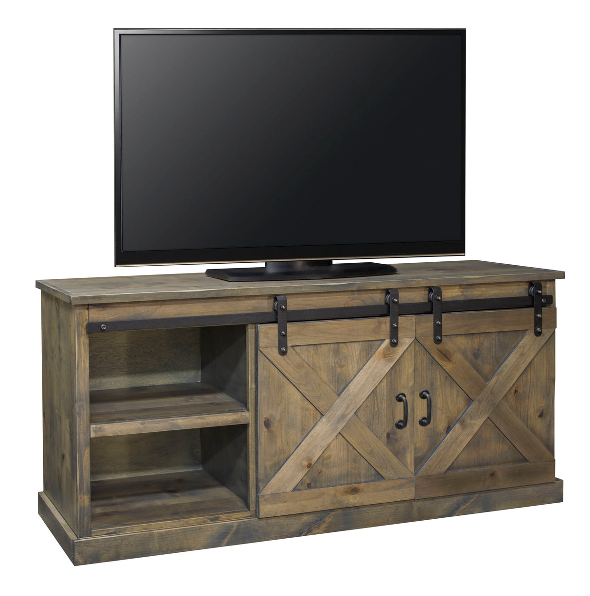 Farmhouse - TV Stand Console - Barnwood