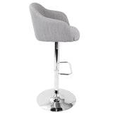 Daniella - Adjustable Barstool With Swivel - Light Gray