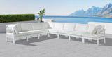 Nizuc - Outdoor Patio Modular Sectional 8 Piece - White - Fabric