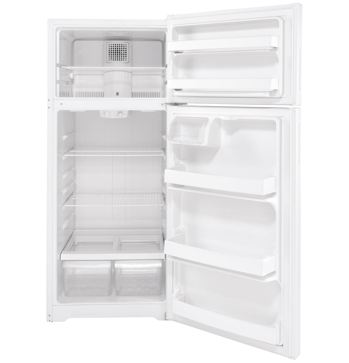 Hotpoint(R) 17.5 Cu. Ft. Recessed Handle Top-Freezer Refrigerator - (HPS18BTNRWW)