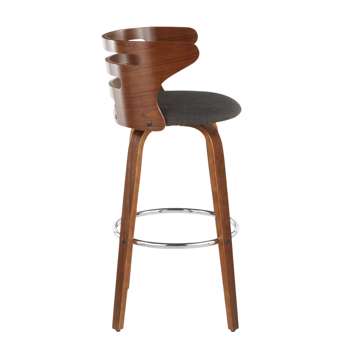 Cosini - Mid Century Modern Fixed Height Barstool With Swivel (Set of 2)