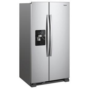 36" Wide Side-By-Side Refrigerator - 25 Cubic Feet - Monochromatic Stainless Steel