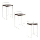 Fuji - Stackable Counter Stool - White Base (Set of 2)