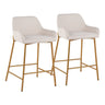 Daniella - Contemporary / Glam Fixed Height Counter Stool (Set of 2)