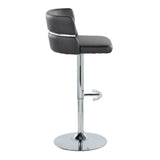 Cinch - Adjustable Barstool (Set of 2) - Silver Base