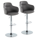 Boyne - Adjustable Barstool (Set of 2) - Chrome Base