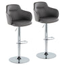 Boyne - Adjustable Barstool (Set of 2) - Chrome Base