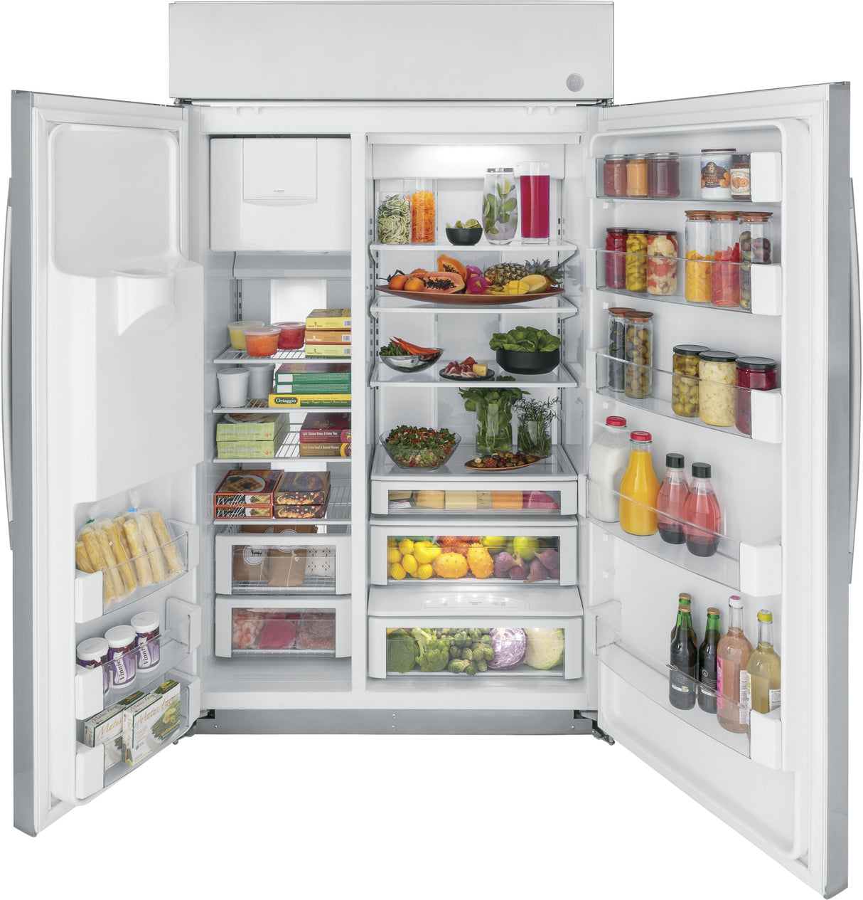 GE Profile(TM) Series 48" Smart Built-In Side-by-Side Refrigerator with Dispenser - (PSB48YSNSS)