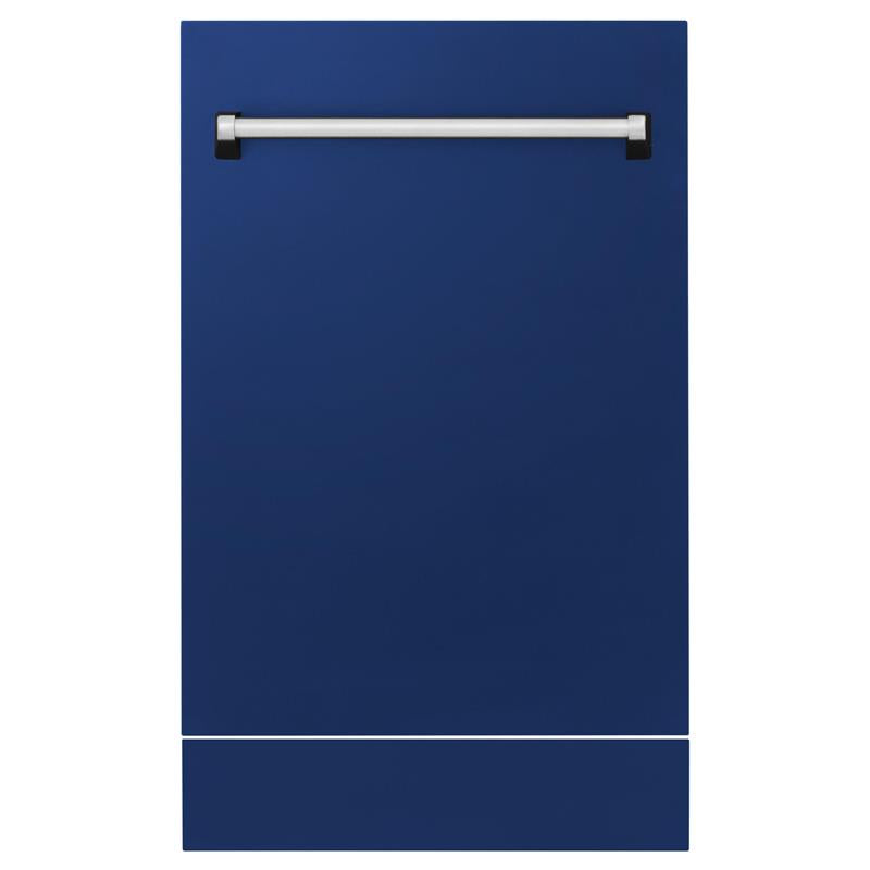 ZLINE 18" Tallac Series 3rd Rack Top Control Dishwasher with Traditional Handle, 51dBa [Color: Blue Gloss] - (DWVBG18)