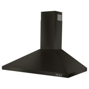 36" Contemporary Black Stainless Wall Mount Range Hood