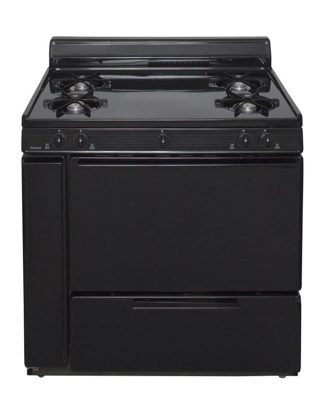 36 in. Freestanding Battery-Generated Spark Ignition Gas Range in Black - (BLK100BP)