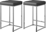 Nicola - Faux Leather Stool (Set of 2)