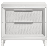 Marmore - 2-Drawer Nightstand Bedside Table - White