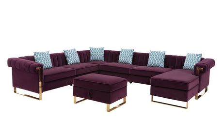 Maddie - Velvet Sectional Sofa