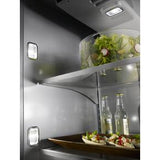 20.9 Cubic Feet 36" Width Built-In Stainless Bottom Mount Refrigerator With Platinum Interior Design