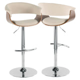 Vintage Mod - Adjustable Barstool (Set of 2) - Chrome Base