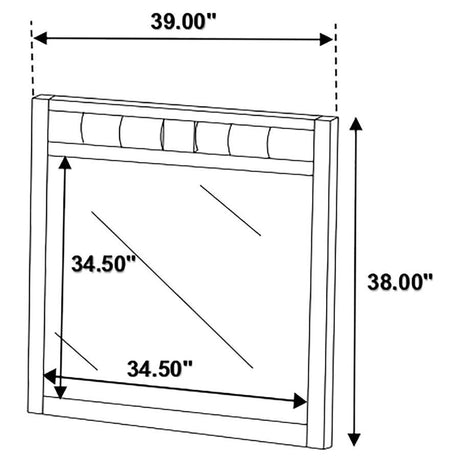 Carlton - Upholstered Rectangular Mirror