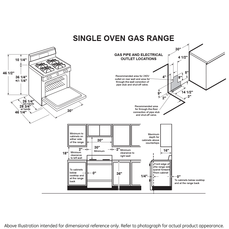 GE(R) 30" Free-Standing Gas Range - (JGBS61DPBB)