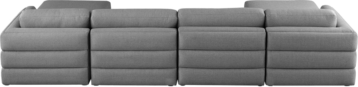 Beckham - Modular Sectional 6 Piece - Gray - Fabric - Modern & Contemporary