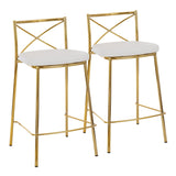 Modern Charlotte - 25" Fixed-Height Counter Stool (Set of 2)