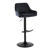 Daniella - Adjustable Barstool With Swivel - Black Metal (Set of 2)