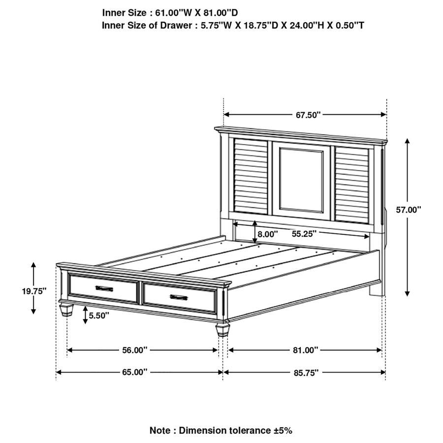 Franco - Wood Storage Panel Bed