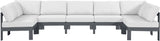 Nizuc - Outdoor Patio Modular Sectional 7 Piece - White - Modern & Contemporary