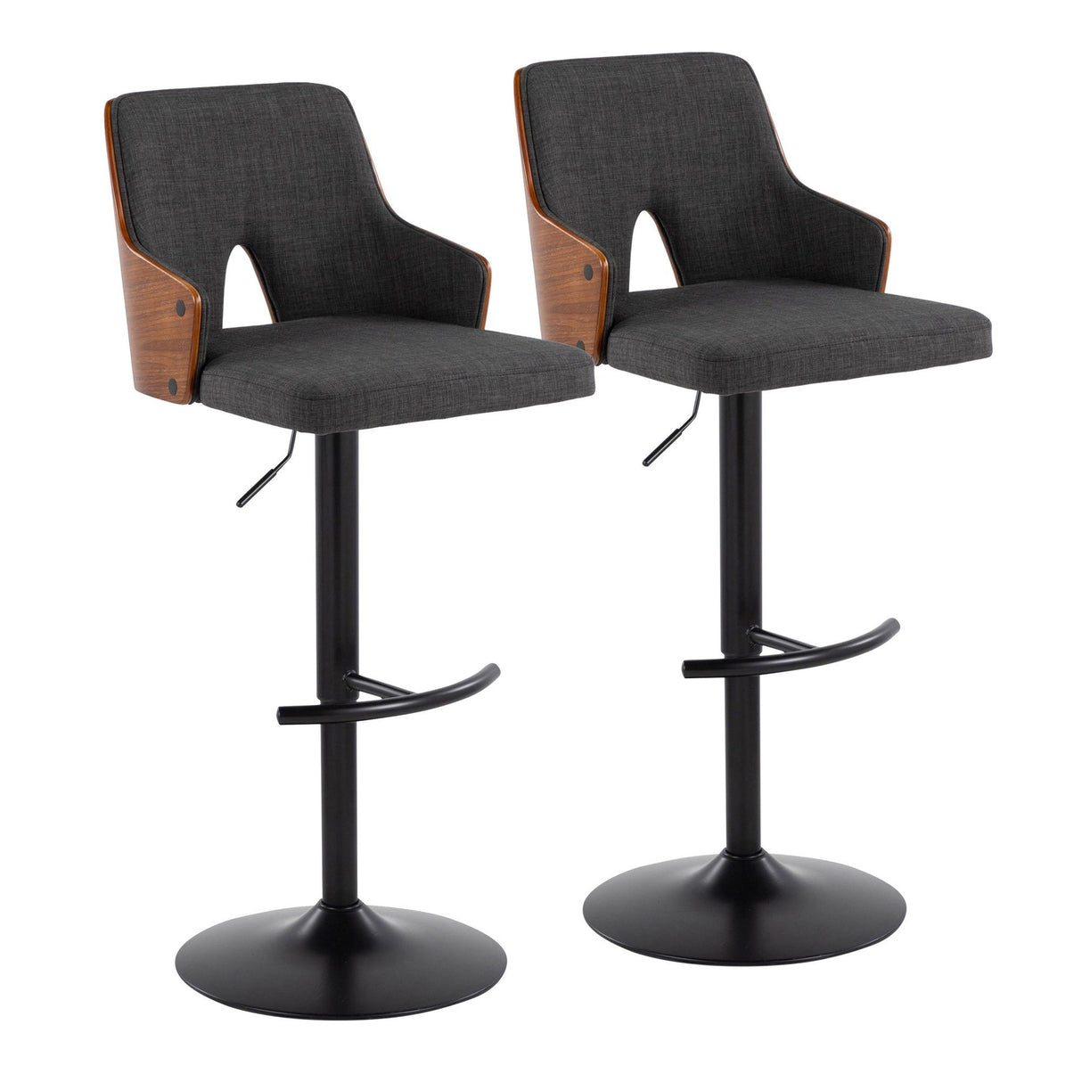 Stella - Adjustable Barstool (Set of 2) - Black Base