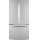 GE(R) ENERGY STAR(R) 23.1 Cu. Ft. Counter-Depth Fingerprint Resistant French-Door Refrigerator - (GWE23GYNFS)