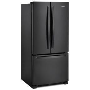 33" Wide French Door Refrigerator - 22 Cubic Feet - Black