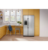 GE(R) ENERGY STAR(R) 25.3 Cu. Ft. Side-By-Side Refrigerator - (GSE25GYPFS)