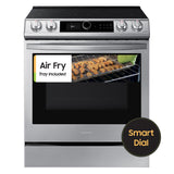 6.3 cu ft. Smart Slide-in Electric Range with Smart Dial & Air Fry in Stainless Steel - (NE63T8711SS)