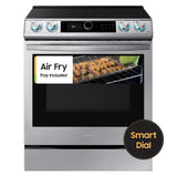 6.3 cu ft. Smart Slide-in Electric Range with Smart Dial & Air Fry in Stainless Steel - (NE63T8711SS)