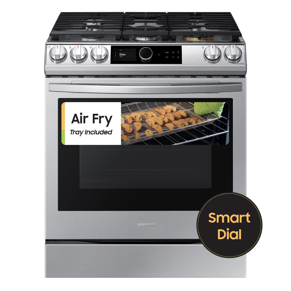 6.0 cu ft. Smart Slide-in Gas Range with Smart Dial & Air Fry in Stainless Steel - (NX60T8711SS)