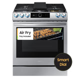 6.0 cu ft. Smart Slide-in Gas Range with Smart Dial & Air Fry in Stainless Steel - (NX60T8711SS)