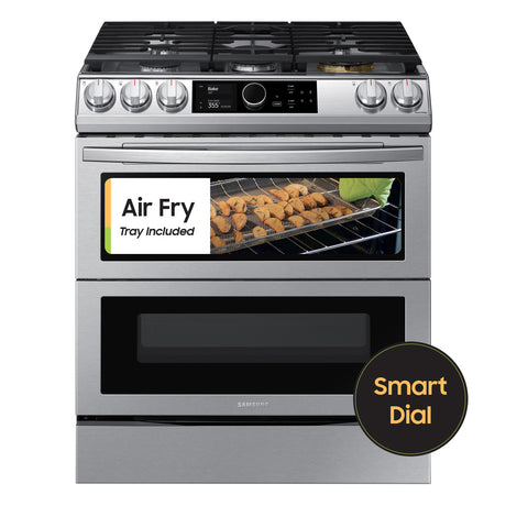 6.0 cu ft. Smart Slide-in Gas Range with Flex Duo(TM), Smart Dial & Air Fry in Stainless Steel - (NX60T8751SS)