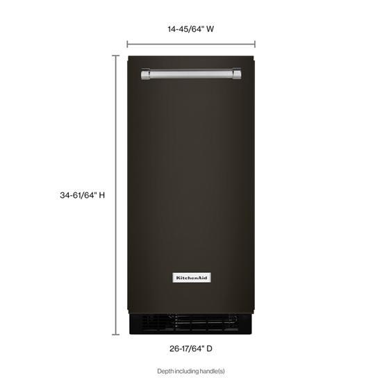 KitchenAid 15'' Automatic Ice Maker With PrintShield Finish - Black