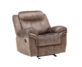 Zubaida - Two Tone Velvet Glider Recliner