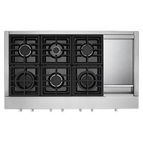 KitchenAid 48'' 6-Burner Commercial-Style Gas Rangetop With Griddle