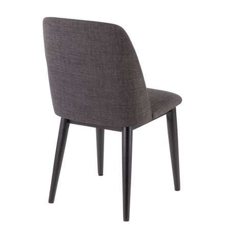 Tintori - Contemporary Dining Chair (Set of 2) - Charcoal