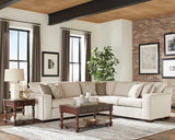 Aria - Upholstered Track Arm Sectional Sofa - Oatmeal