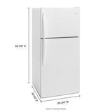 30" Wide Top Freezer Refrigerator - 18 Cubic Feet - White