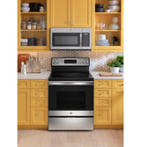 GE(R) 30" Free-Standing Electric Convection Fingerprint Resistant Range - (JB655YKFS)