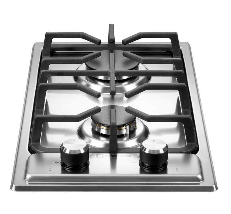 Verona 12" Designer Gas Cooktop - Brass Burners - SS - (VDGCT212FSS)