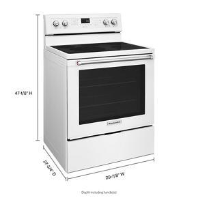 30" 5-Element Electric Convection Range - White