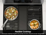 6.3 cu. ft. Smart Freestanding Electric Range with Rapid Boil(TM) & Self Clean in Stainless Steel - (NE63A6311SS)