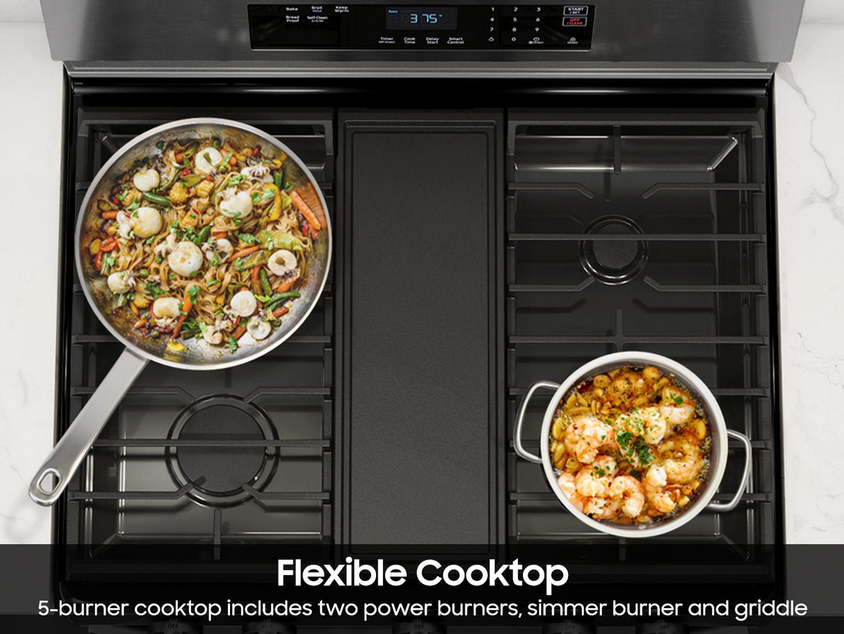 6.0 cu. ft. Smart Freestanding Gas Range with Integrated Griddle in Stainless Steel - (NX60A6111SS)