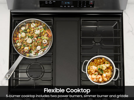 6.0 cu. ft. Smart Freestanding Gas Range with Flex Duo(TM) & Air Fry in Black Stainless Steel - (NX60A6751SG)